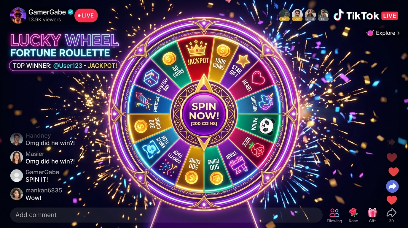 Cách Cài Vòng Quay May Mắn TikTok Live Tự Động Theo Quà Tặng Tăng 500% Doanh Thu
